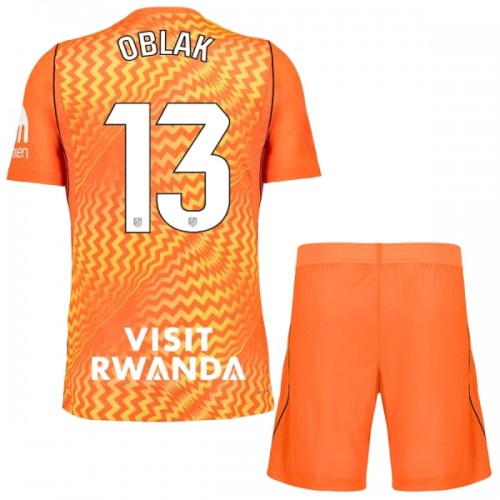Dětský Fotbalový Dres Atlético Madrid Oblak 13 Brankářské 2026-27 Oranžový Dětský Fotbalový Dres Atlético Madrid Oblak 13 Brankářské 2026-27 Oranžový