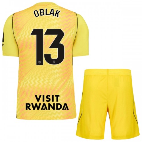 Dětský Fotbalový Dres Atlético Madrid Oblak 13 Brankářské 2026-27 Žlutá Dětský Fotbalový Dres Atlético Madrid Oblak 13 Brankářské 2026-27 Žlutá