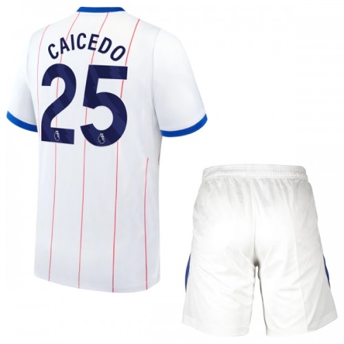 Dětský Fotbalový Dres Chelsea Caicedo 25 Alternativní Dresy 2026-27 Dětský Fotbalový Dres Chelsea Caicedo 25 Alternativní Dresy 2026-27