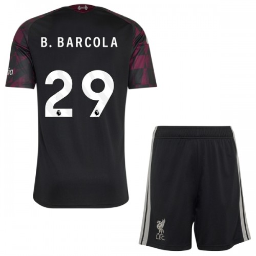 Dětský Fotbalový Dres Liverpool B. Barcola 29 Alternativní Dresy 2026-27 Dětský Fotbalový Dres Liverpool B. Barcola 29 Alternativní Dresy 2026-27