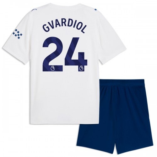 Dětský Fotbalový Dres Manchester City Gvardiol 24 Alternativní Dresy 2026-27 Dětský Fotbalový Dres Manchester City Gvardiol 24 Alternativní Dresy 2026-27