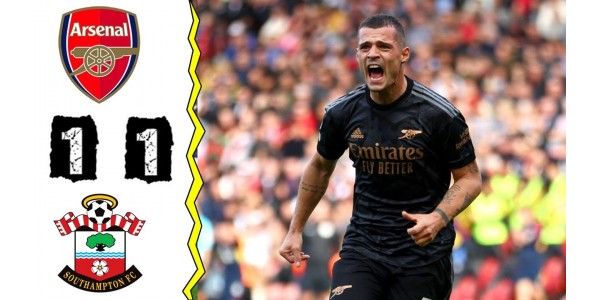 Rozhodčí s opakovaně sporným trestem, Arsenal 1-1 remíza proti Southamptonu