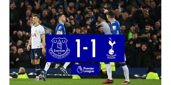 Premier League: Tottenham 1-1 Everton venku, nahradil Manchester United na 4. místě