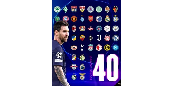 Osvěžující rekord, Messi vstřelil 40 týmových gólů v Lize mistrů