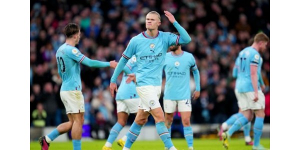 Manchester City 1:1 Everton, Haaland skóroval v řadě